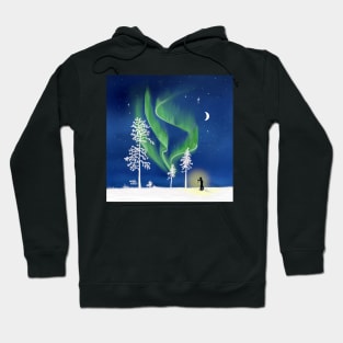 Northern lights flashlight Hoodie